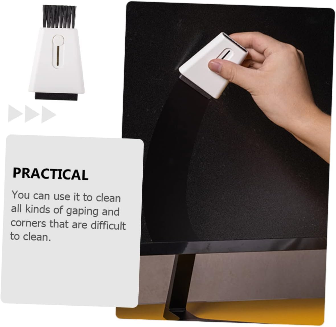 1Pc Double Head Keyboard Cleaning Tool Versatile Window Track Cleaner Durable and Easy to Use for Keyboards and Narrow Spaces Dust Removal and Maintenance