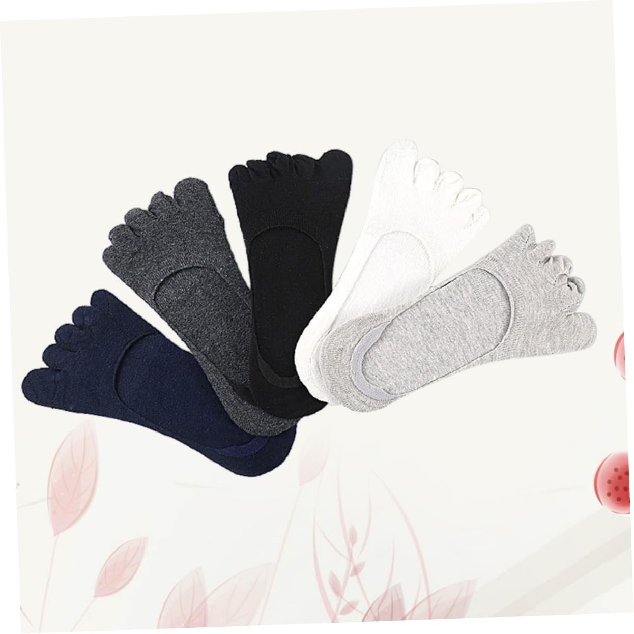 FOMIYES 10paare Unsichtbare Baumwollsocken Für Atmungsaktive Fünf-zehen-socken Mischfarben Für Alltag Und Sneaker Für Schule Und