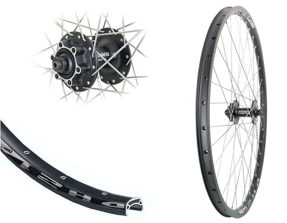 Vorderrad 27,5 Zoll 21-584 DH21 Disc schwarz Shimano M475 Scheibenbremse 6 Loch Silber Schnellspanner