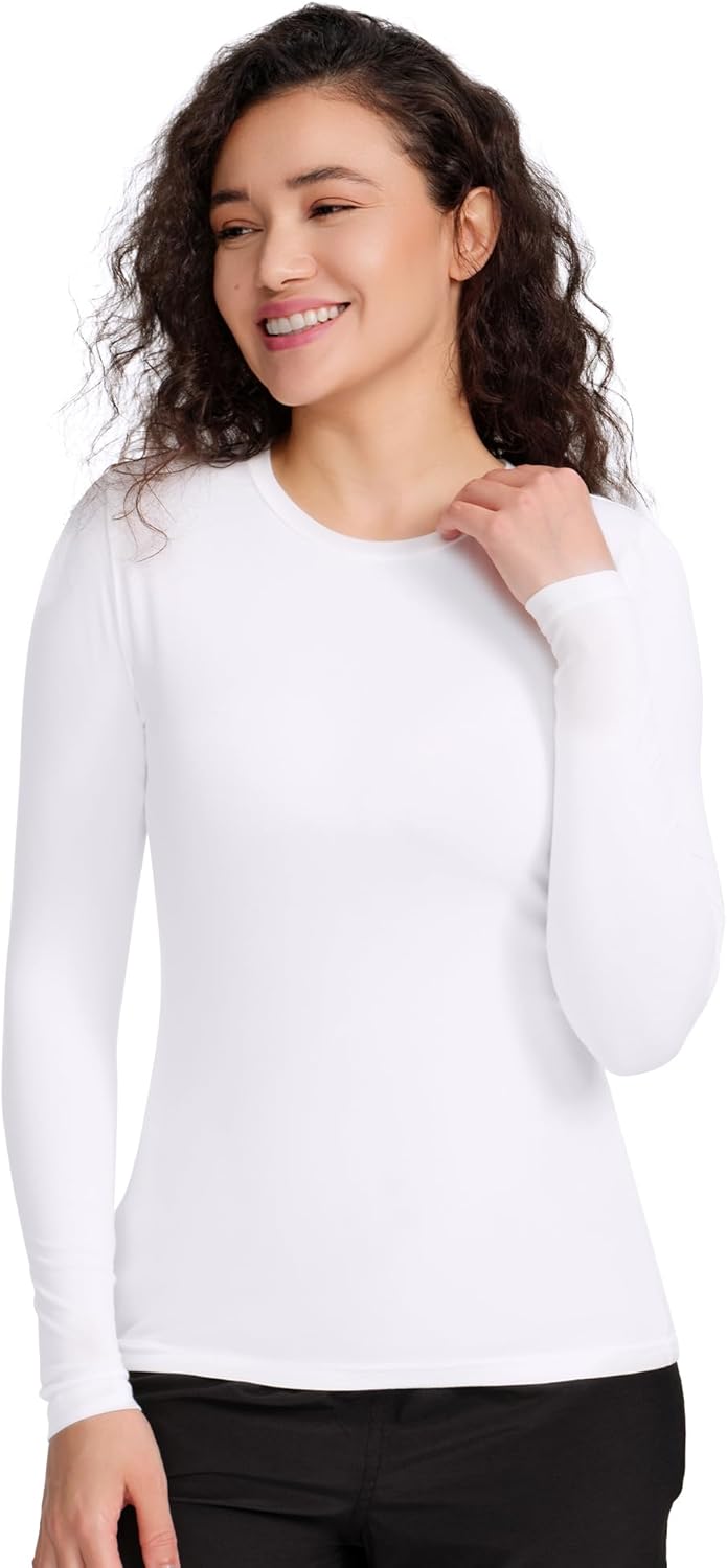 COZYFIT Scrub Undershirts Long Sleeve Women - Underscrub Comfort Tee - Image 3