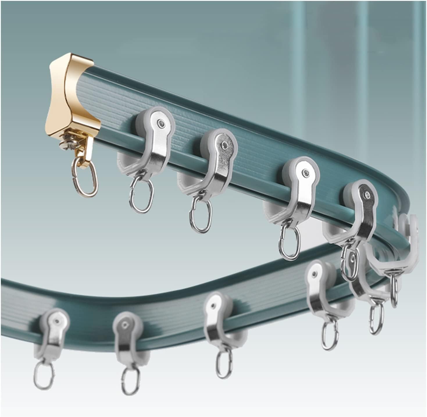Hospital Curtain Track System RV Curtain Ceiling Curved Curtain Track Sliding Shower