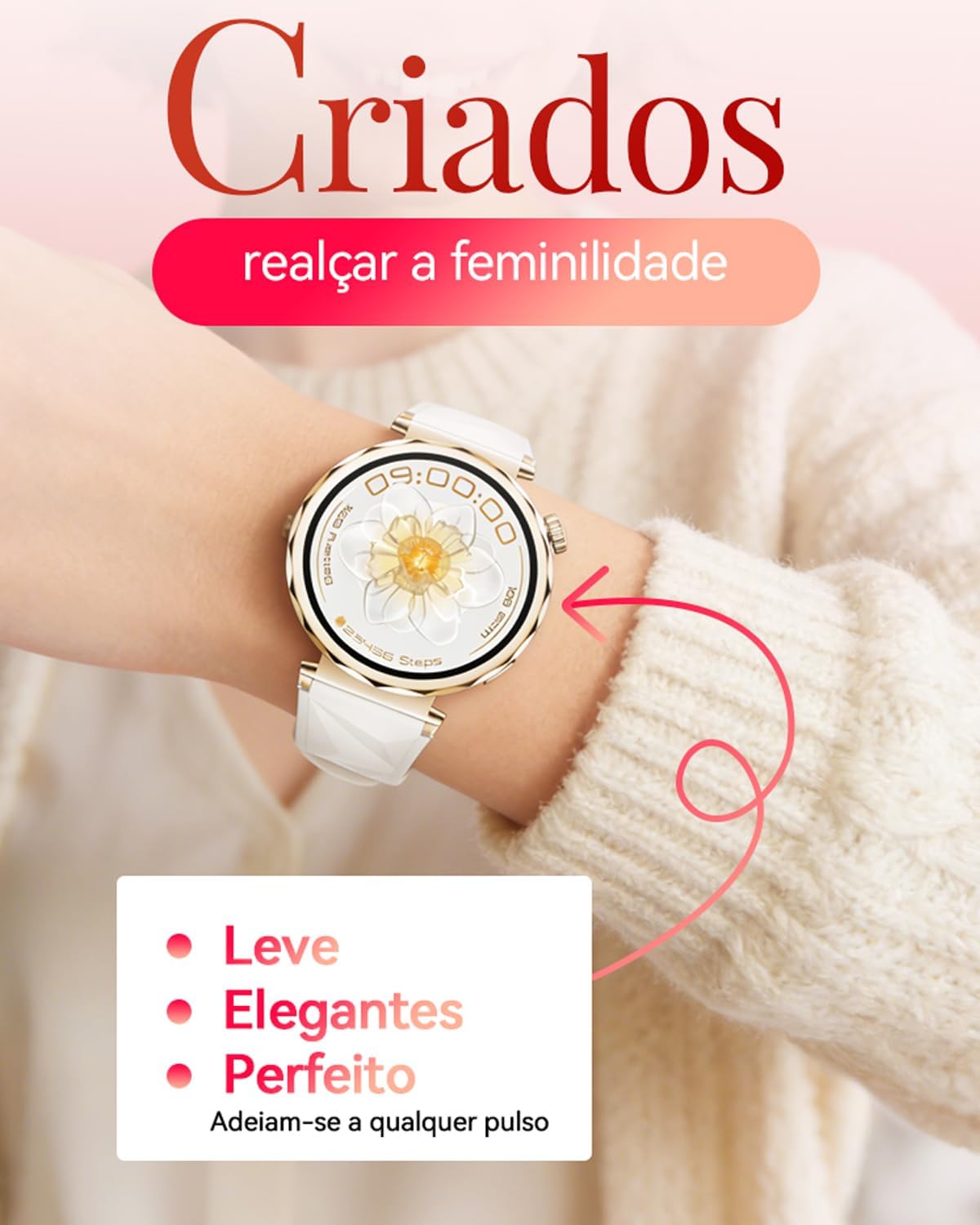 Review do Smartwatch Feminino: Descubra Como Este Relógio Transformará Seu Treino! 4 61VT4bnsQCL. AC SL1500