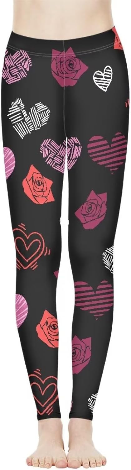 Mumeson Women's Full Length Yoga Pants Soft Tight Athletic Workout Leggings Tummy Control Capri XS-3XL