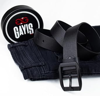 Custom Boxed| Premium%1oo Genuine Leather | Men's Denim-Fabric Trouser Belt | Soft Italian Leather Belt