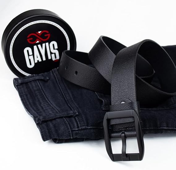 Custom Boxed| Premium%1oo Genuine Leather | Men's Denim-Fabric Trouser Belt | Soft Italian Leather Belt