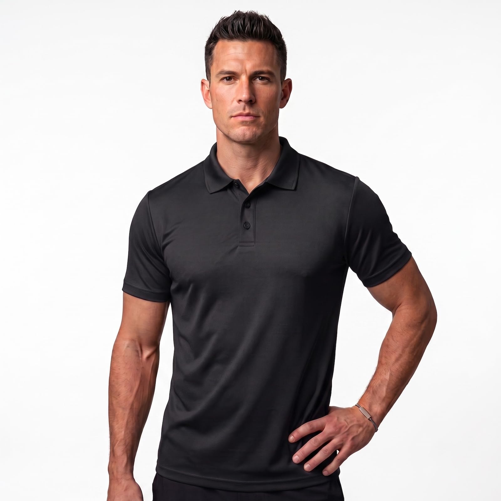TORO ACTIVA Herren-Polo-Shirts, kurzärmelig, leicht, schnell trocknend, Golf, lässig, mit Kragen, atmungsaktiv, feuchtigkeitsableitend, 3/5 Stück