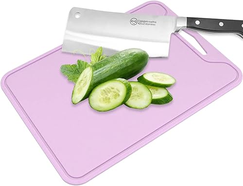 Miniatura 3 de GLOGLOW Tabla de cortar, 11.8 x 8.7 pulgadas de seguridad de grado alimenticio de silicona flexible tabla de cortar de alimentos usados tabla de