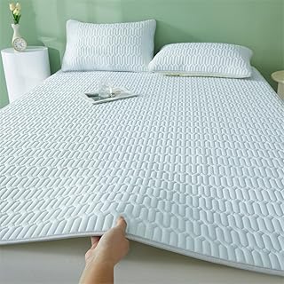 ​Funda Nórdica Refrescante de Seda Helada – Color Sólido Colcha Acolchada Individual Doble Juego de Cama 3 Piezas Lavable – Antideslizante para Noches de Calor​, 180 * 200, Azul