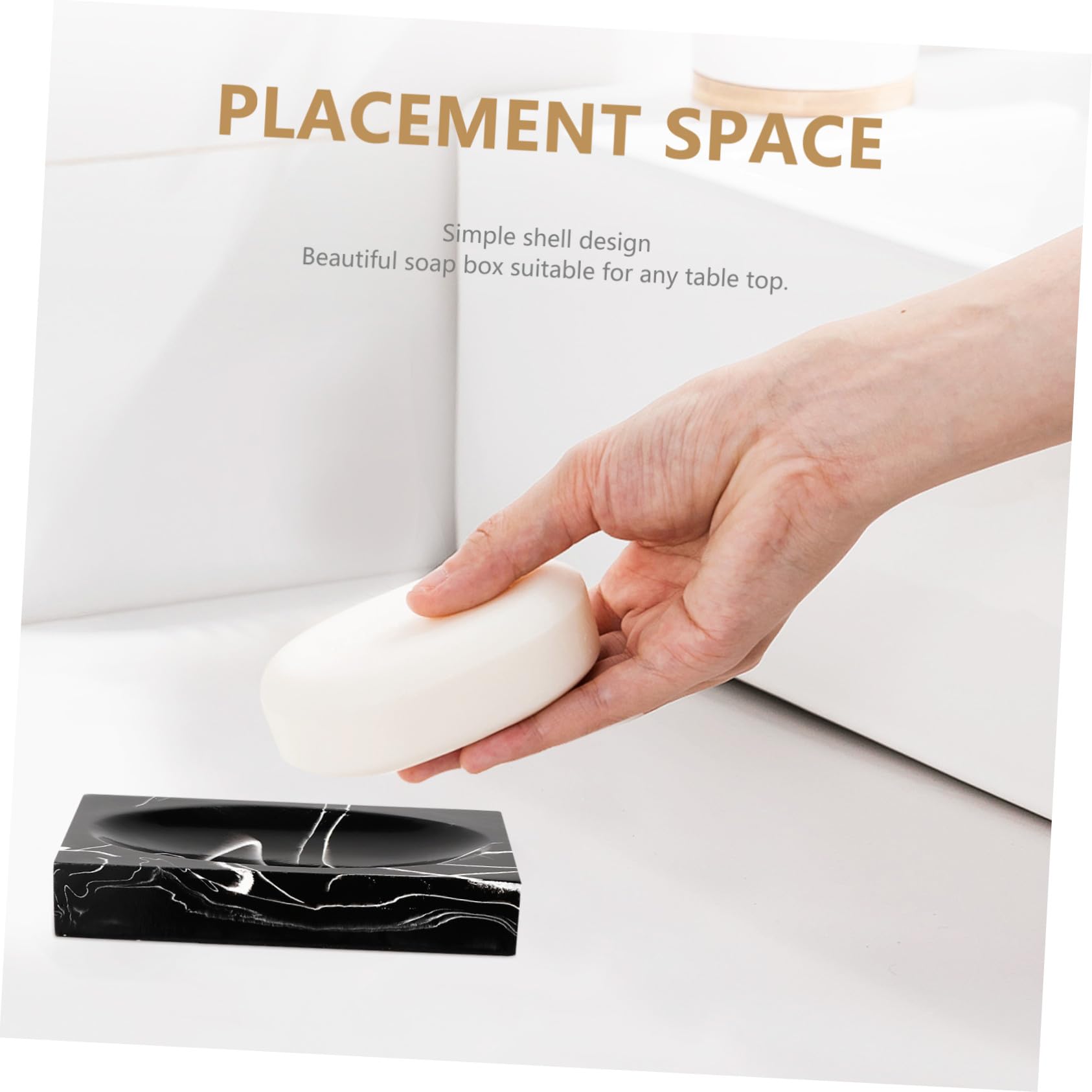 Set de Accesorios de Baño Negro de Resina Jaspeada Botellas de Mano, Soporte para Cepillos de Dientes y Jabonera, Fácil de Limpiar y Cómodo para Uso Diario