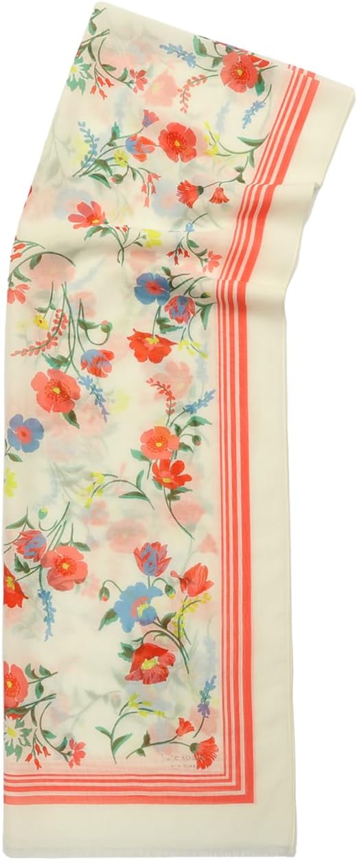 kate spade new york Women's Whimsical Garden Oblong Scarf, Stylish & Lightweight Fashion Accessory - Image 5
