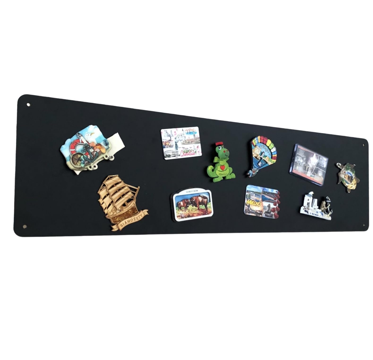 Lavagna Magnetica da Parete in Acciaio Nera 80x22 cm, White Memo-Board, Pannello Magnetico per Calamite, Lavagna da Cucina, Ufficio, Camera dei Bambini