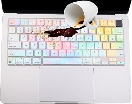 2 Pack Colorful Keyboard Cover for 2026-2023 MacBook Air 1315 M5 M4 M3 M2, 2026-2021 MacBook Pro 14 16 M5 M4 M3 M2 M1 Pro/Max,Keyboard Skin for 14.2 16.2 MacBook Pro /13.6 15.3MacBook Air, US