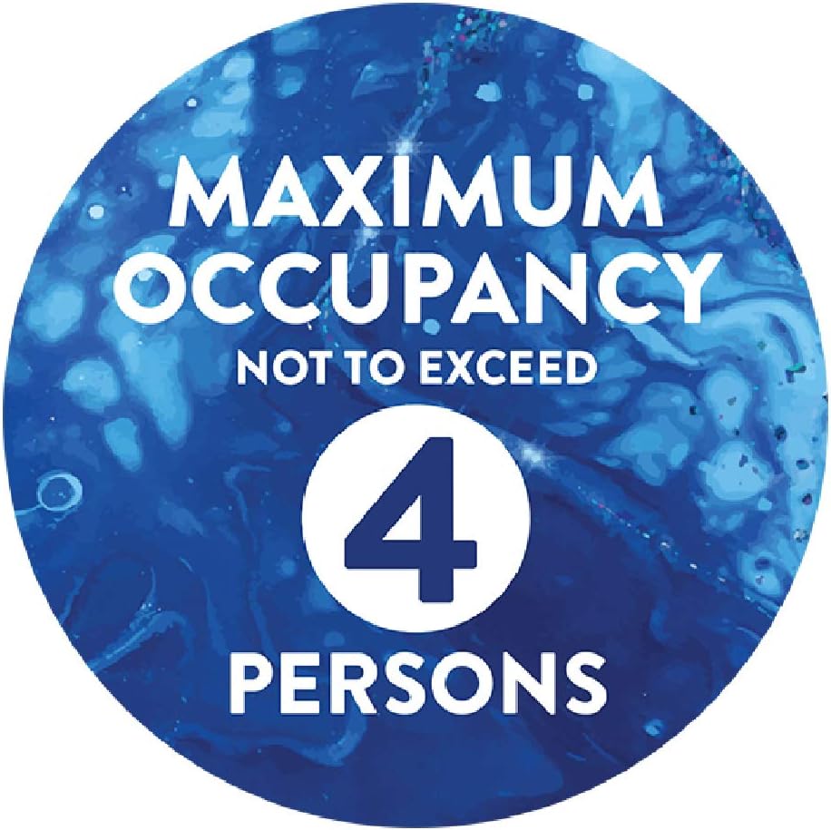 Andaz Press Building Bathroom Office Social Distancing Maximum Occupancy Not To Exceed 4 Persons Business Signs, 50 Labels, 10-Pack 8" Round Labels + 40-Pack 2" Circle Vinyl Sticker Decals