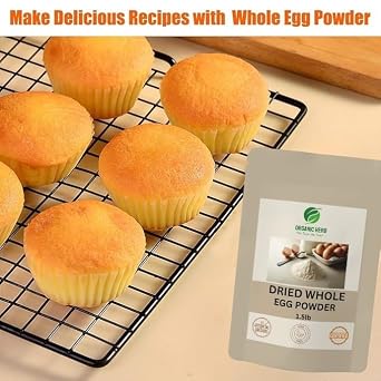 Organic Herb Organic Whole Egg Powder (8 oz / 227g), Dried Dehydrated Cage-Free Eggs High Protein, Shelf Stable, Keto & Paleo, Baking & Cooking