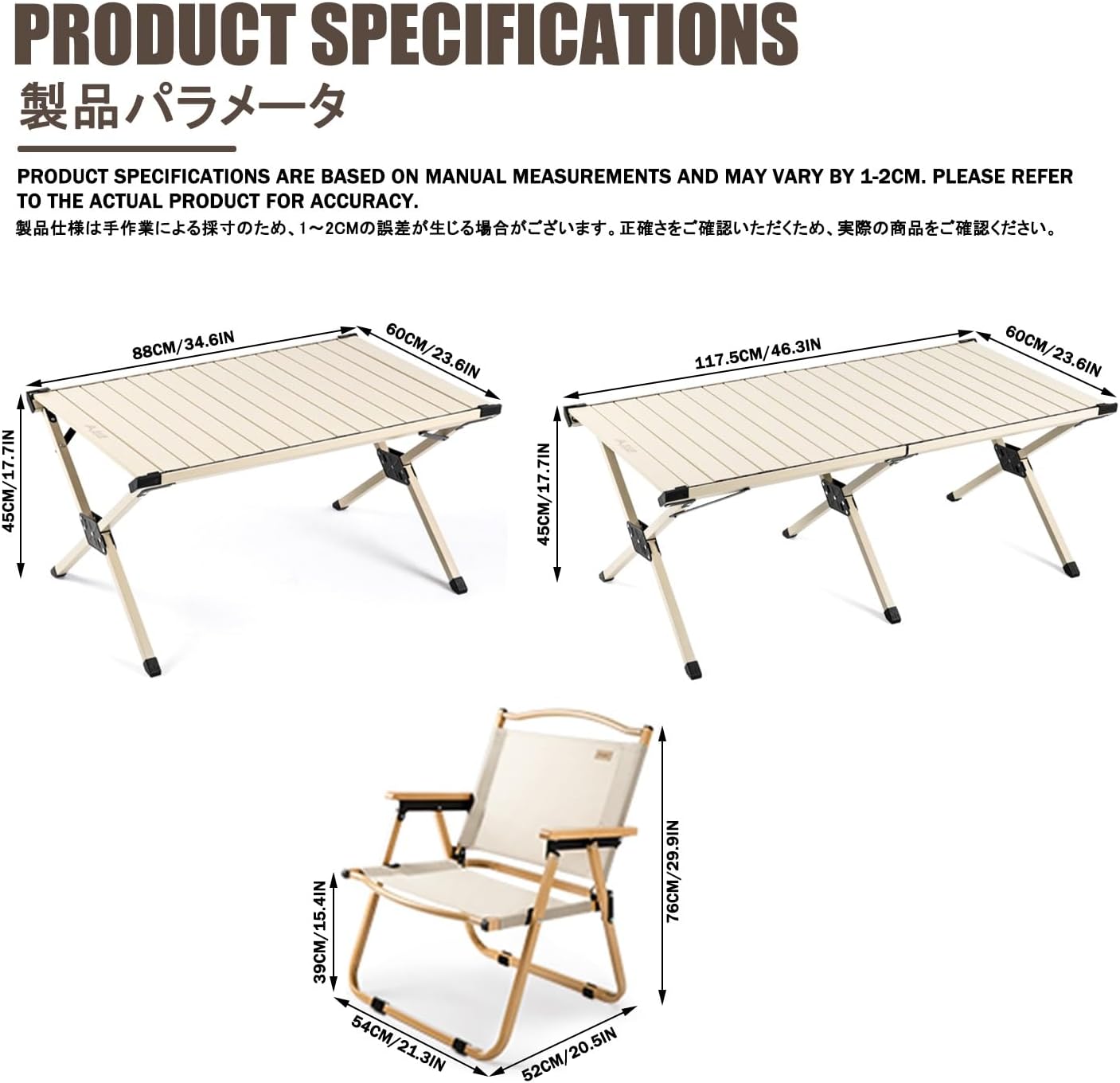 Picnic Outdoor Table & Stool Chair Set，Portable Camping Table and Chairs，Lightweight and Easy to Carry, Suitable for Outdoor Gardens, Fishing, Camping, Etc.(Black,90CM+4 Chairs)
