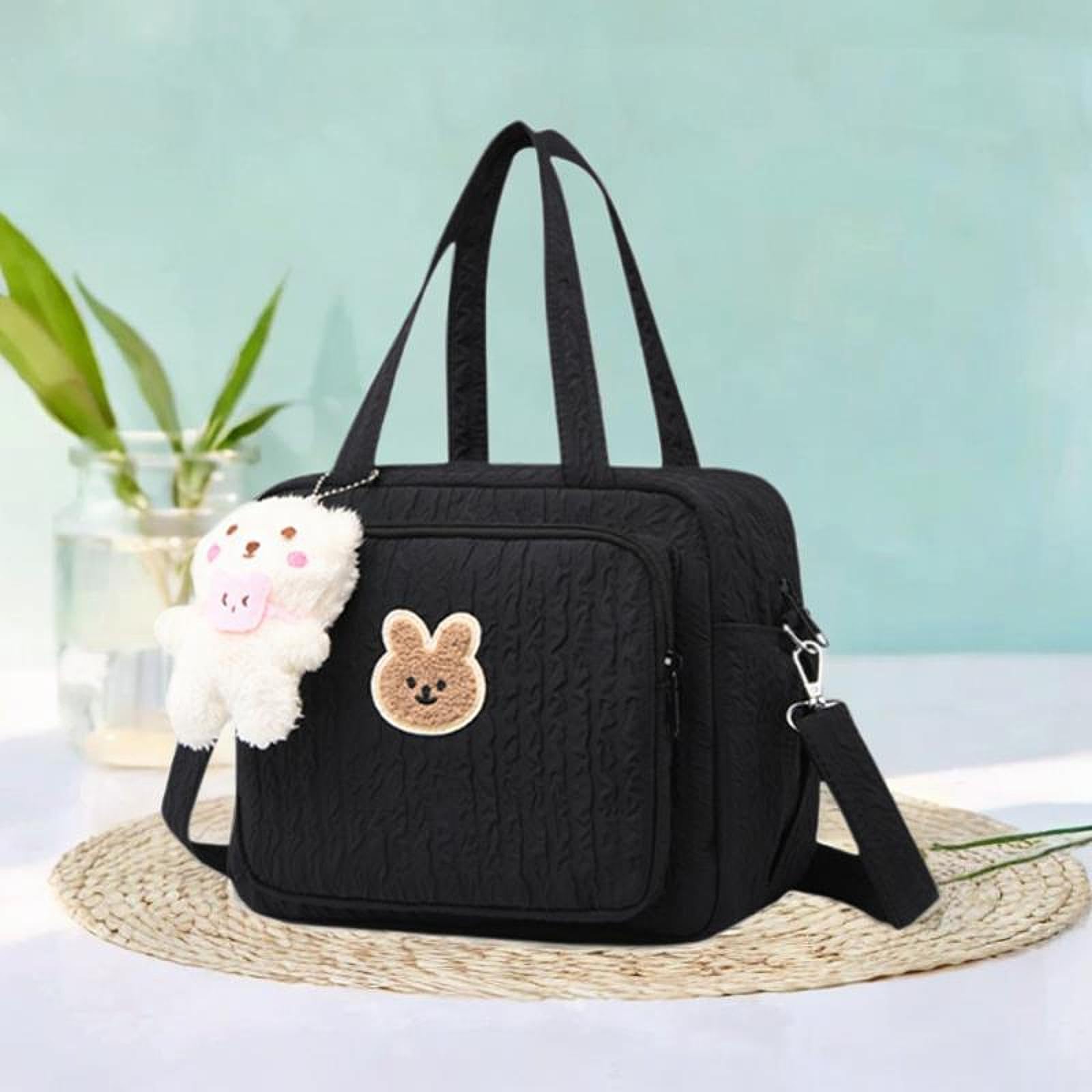 Sharplace Sac à Langer Sac à bandoulière Grande capacité Sac de Voyage élégant Sac de Maquillage Sac à Main léger Sac de Rangement, Noir