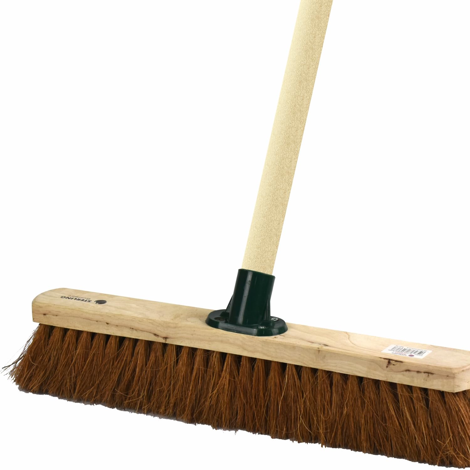 Sterling Ventures Large Cleaning Sweeping Wooden Platform Broom (18'' Coco), Natural