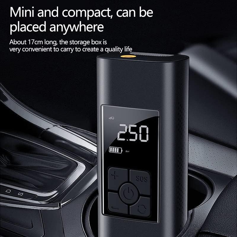 NOBONU 空気入れ 自転車 電動空気入れ 電動くうき入れ 充電式 軽量 小型 エアーコンプレッサー 大容量リチウムイオン電池内蔵