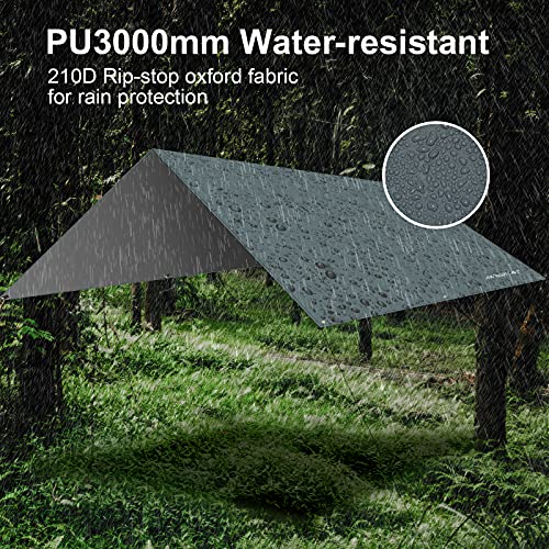 Tarp MOSSNDAR 3×3 Wasserdicht mit Ösen und PU-Beschichtung