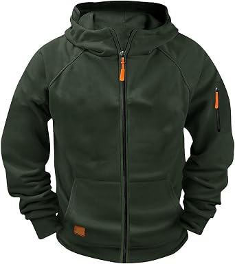 Moonker Zip Up Hoodies for Boys Tactical Sweatshirts Teen Kids Long Sleeve Casual Hooded Jacket Fall Travel Cargo Pullover