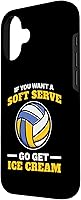 Vista 2 de iPhone 16 If You Want A Soft Serve Go Get Ice Cream Girl Volleyball Case