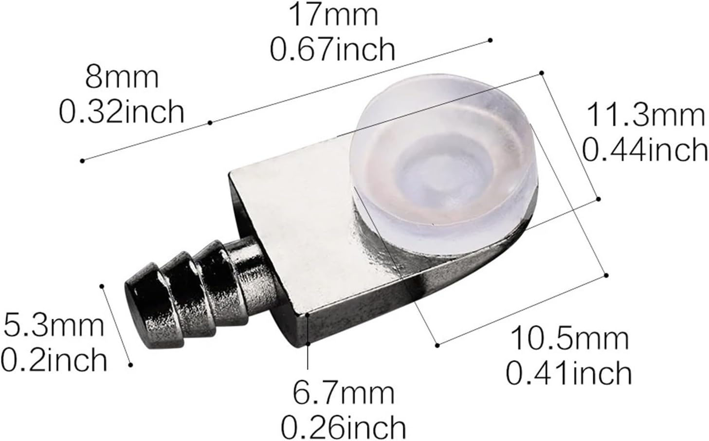 Shelf Support Pegs 240Pcs Support Holder Bracket with Suction Cup Shelf Support Pin for Glass Wood Shelf for Shelves(TypeA-240pcs)