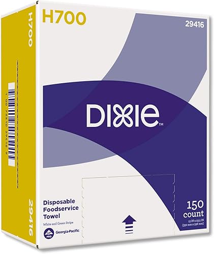 Georgia Pacific, 29416, Dixie H700 - Toalla desechable para servicio de alimentos, 13 x 24, 150cartón, se vende como 1 caja