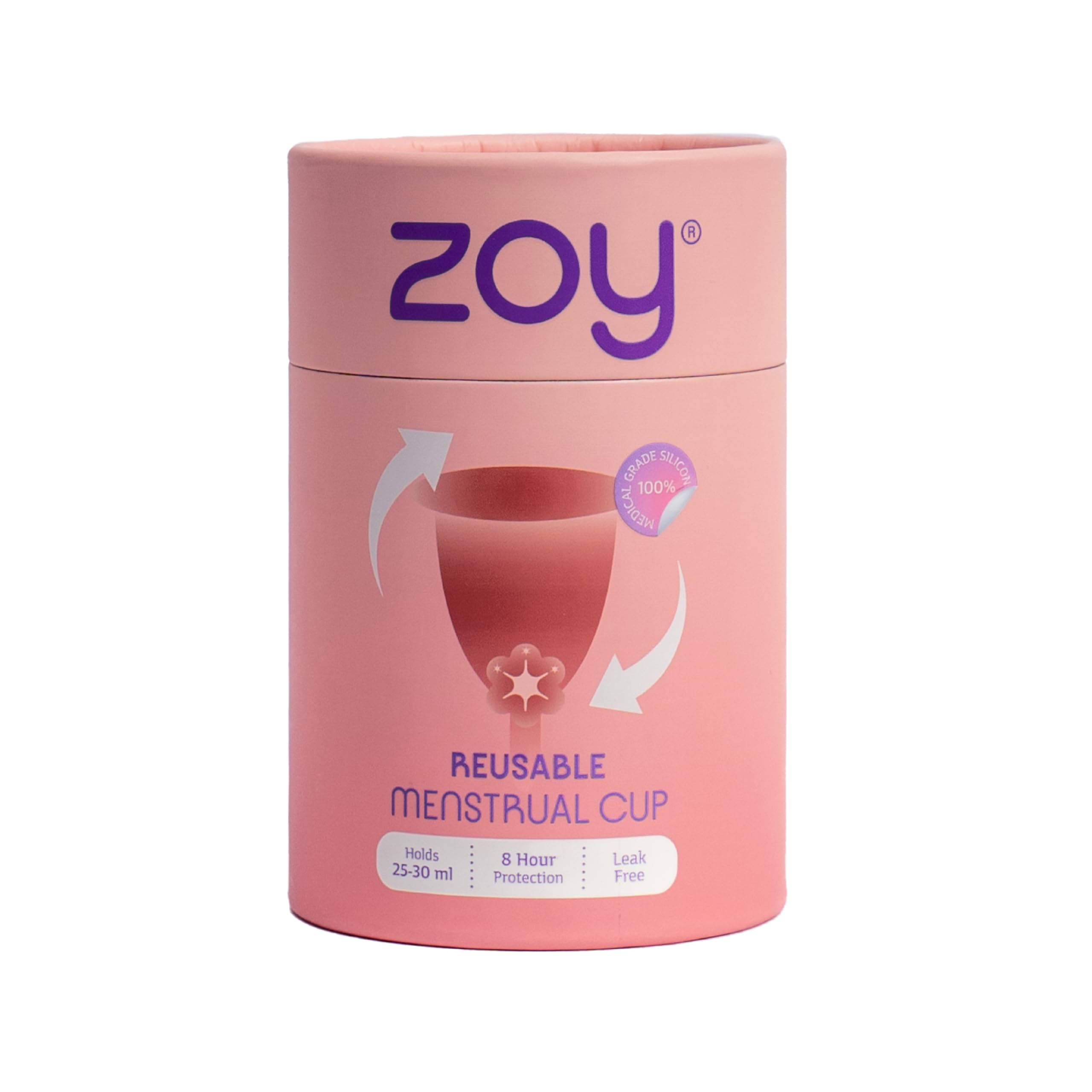Menstrual Cup |100% Medical Grade Silicone | 12-hrs Protection,BPA Free,Zero Toxic | FDA Approved,Reusable upto 5 Years (S)-image-30