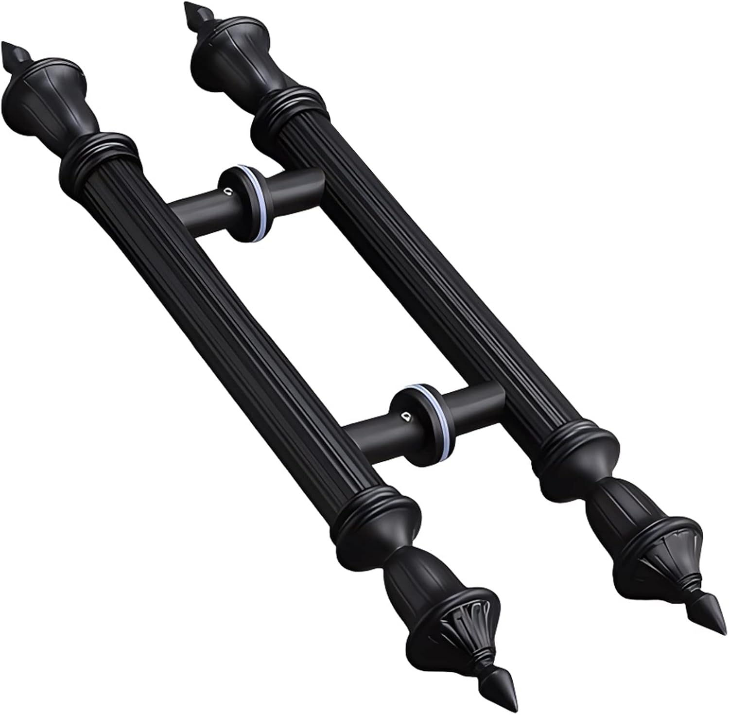 Vintage Black 120Cm/47.2In Entrance Glass Door Handles for Home Front