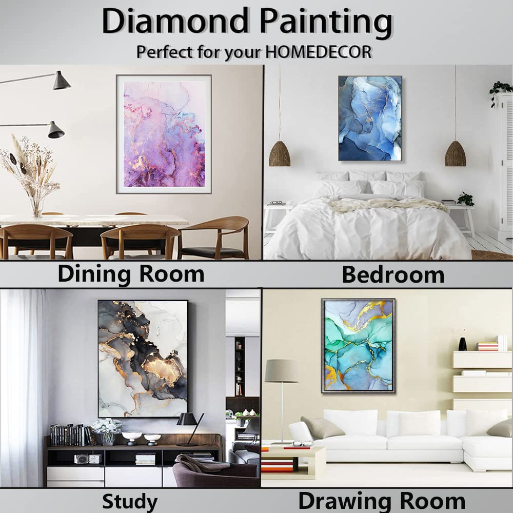 DIY 5D Diamant Malerei Set – 6 Landschaftsbilder 30x40 Cm – Mit Allem Zubehör Für Anfänger & Dekoration