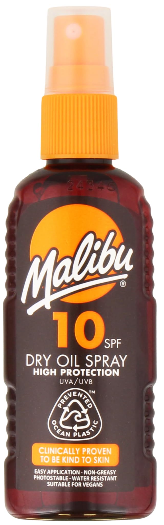 Malibu Sun SPF 10 Non-Greasy Dry Oil Spray for Tanning, Tan Enhancing & Moisturising Body Oil Mist, Water Resistant, 100ml