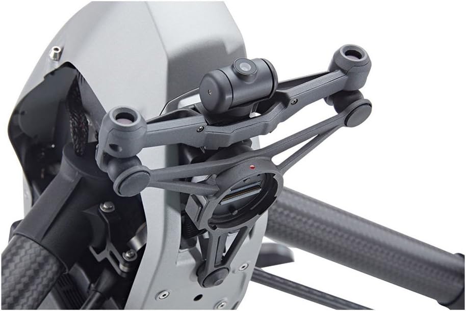 Close-up of the DJI Inspire 2.0 Quadcopter's gimbal mounting mechanism.