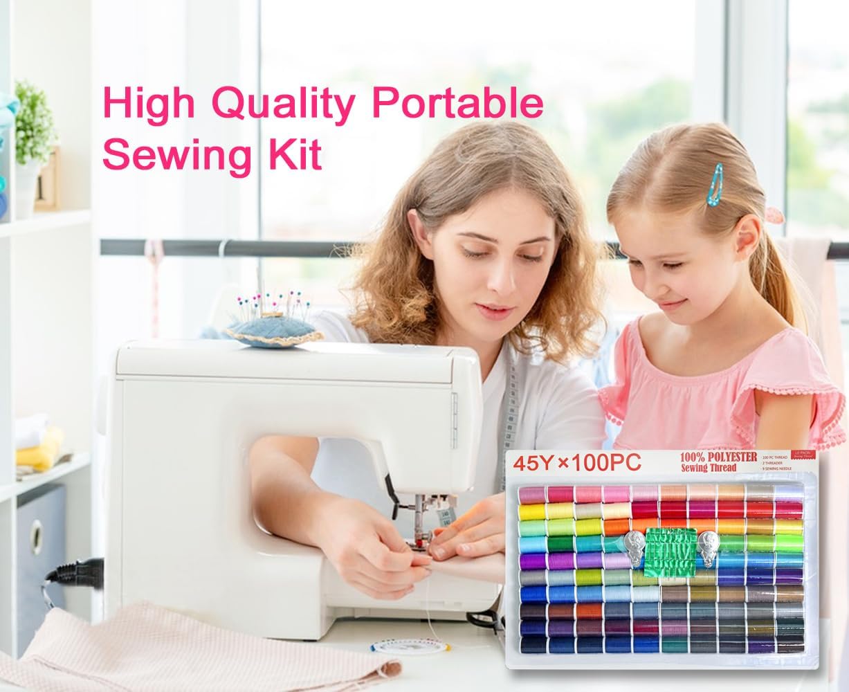 Sewing kit 100 Color Set of Handy Polyester Thread