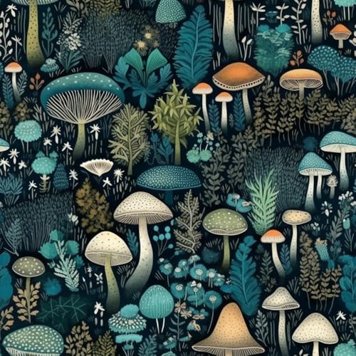 Redamancy 16"X118 Cartoon Forest Mushroom Double Side Window Films Decorative Window Privacy Tinting Film Self-Adhesive Static Glass Window Clings Stickers For Living Room Bathroom Glass Windows Decor thumb #6