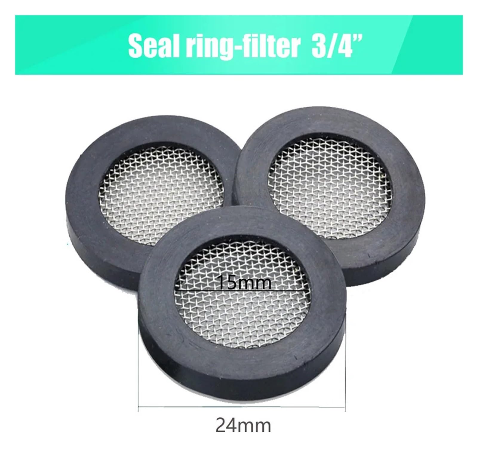 1/2 "3/4" 1 "joint torique en caoutchouc douche plomberie tuyau joint d'étanchéité 10 pièces 50pcs Dn15 Dn20 Dn25(24mm filter,100pcs)