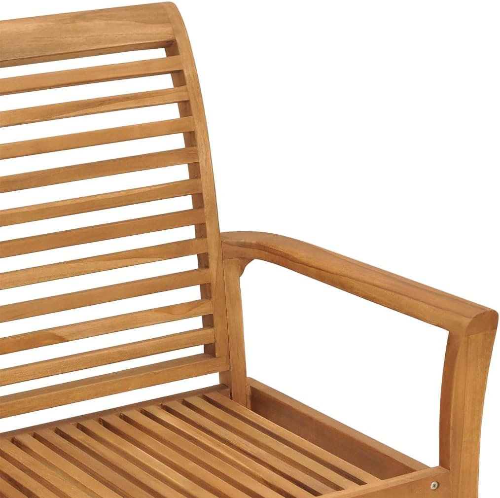 Garden Bench Teak Brown Fine Sanded Teak Hardwood 44.1 in Durable,Solid Teak Wood Garden Bench Durable & Weatherproof Outdoor Seating for Backyard, Patio, or Patio Furniture