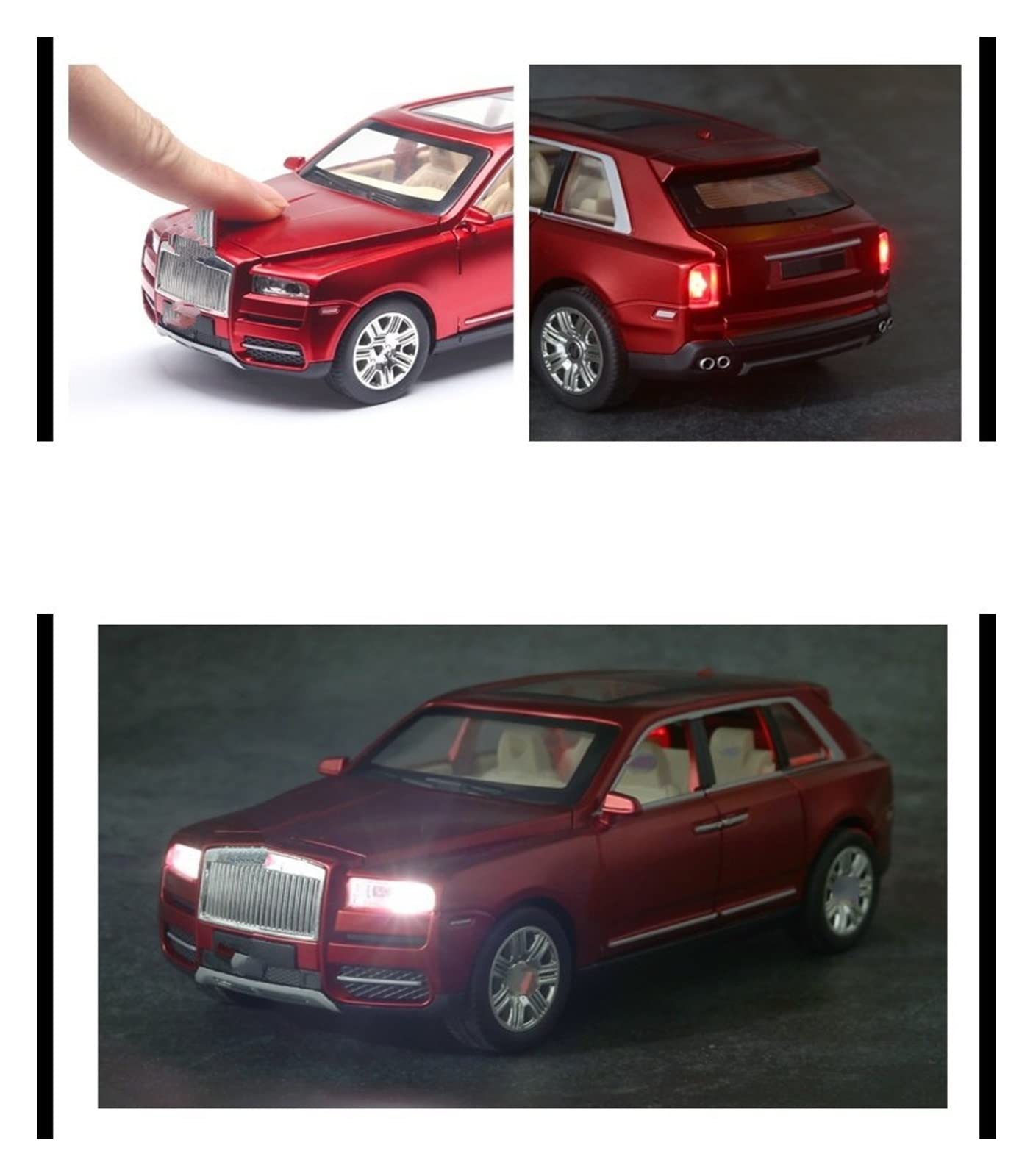 Modello Di Auto In Lega, Modello In Metallo, Scala 1:24 Per Rolls Royce Cullinan(Black)