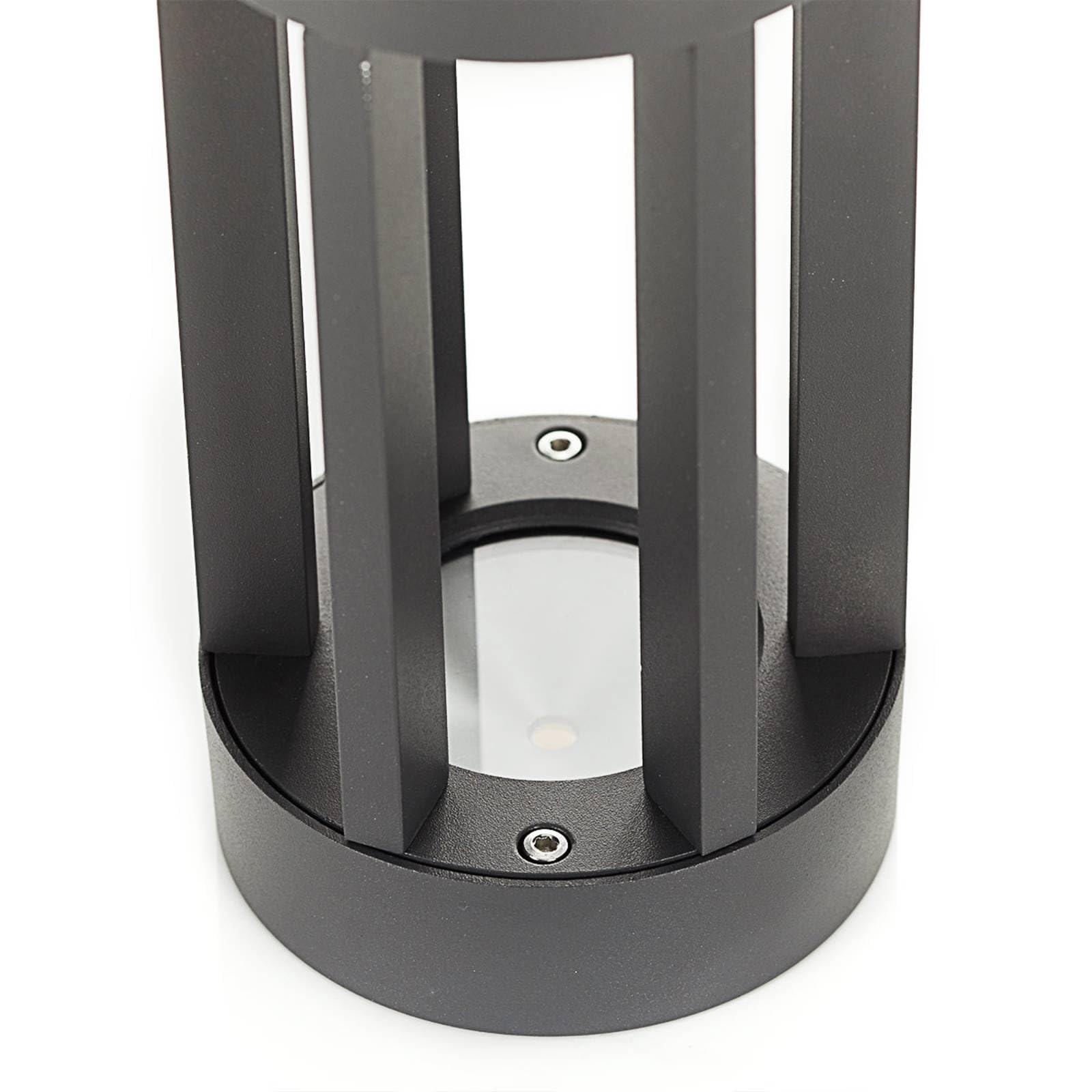 Lampada LED da esterni 'Jordis' (Moderno) colore Nero, in Alluminio (1 luce, lampadina inclusa) di Lindby | lampioncino, paletto luminoso, lampada da viale, lampione