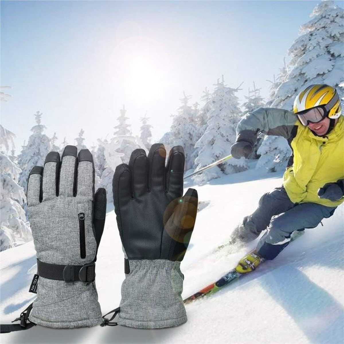Rękawiczki Ciepłe Termiczne Snowboardowe ekrany dotykowe Śnieg Motocykl Zimowe ciepłe rękawiczki narciarskie Wiatroszczelne Rękawiczki Zimowe