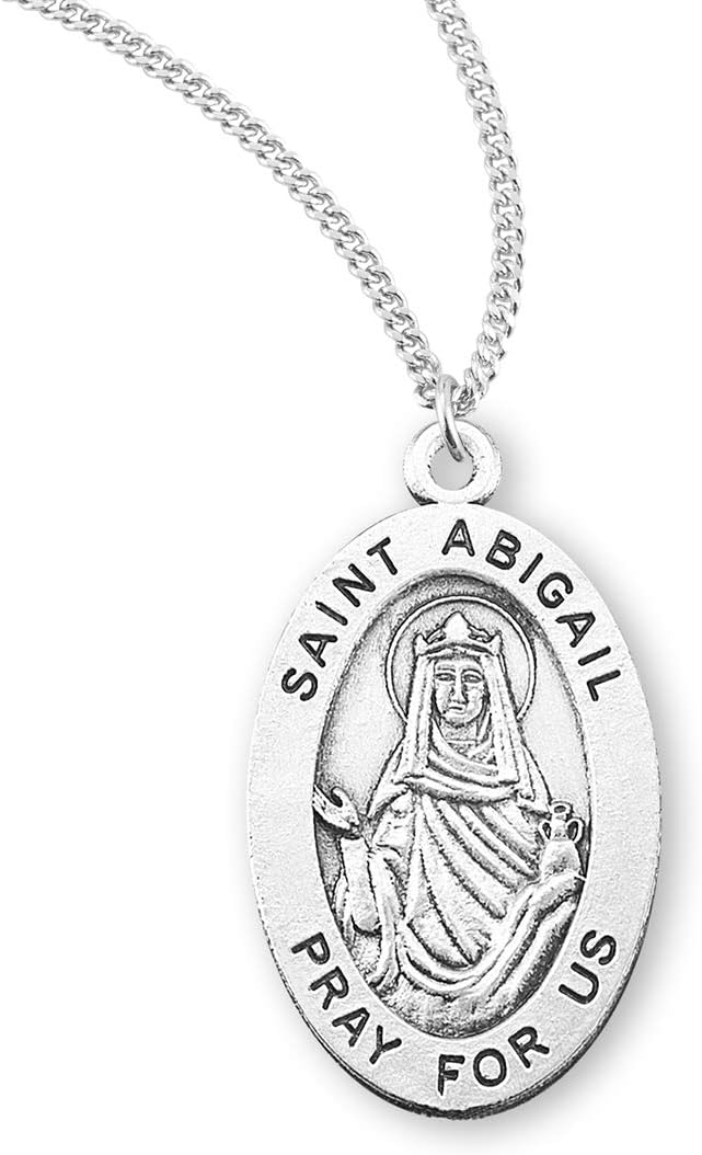 Sterling Silver Oval Patron Saint Medal