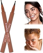 2PCS Freckle Pen,Freckle Makeup Pen,Soft Dot Spot P n for Natural Lifelike Makeup,Fre/ckle P/en for Effortless Sunkissed Make/up,Fake Fr/eckles Pe/n of Easy Coloring,Freck/le Stamp(Dark and Espresso)
