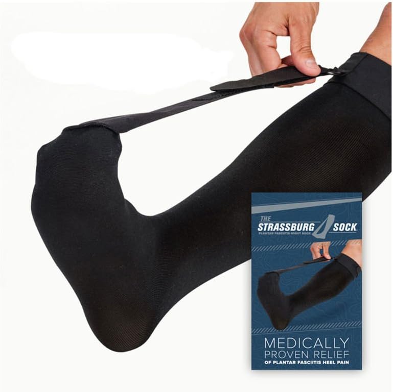 Strassburg Sock Black Large, Measure Calf at fullest part, 16"-21" choose large size.