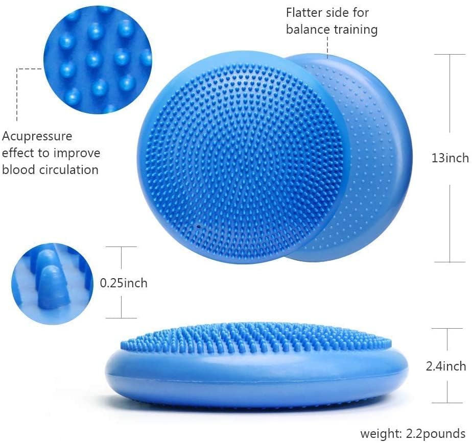 JEEJEX Balance Stability Disc Cushion, Fitness Exercise Balance Stability Trainer Balance Board (Multicolor) 2