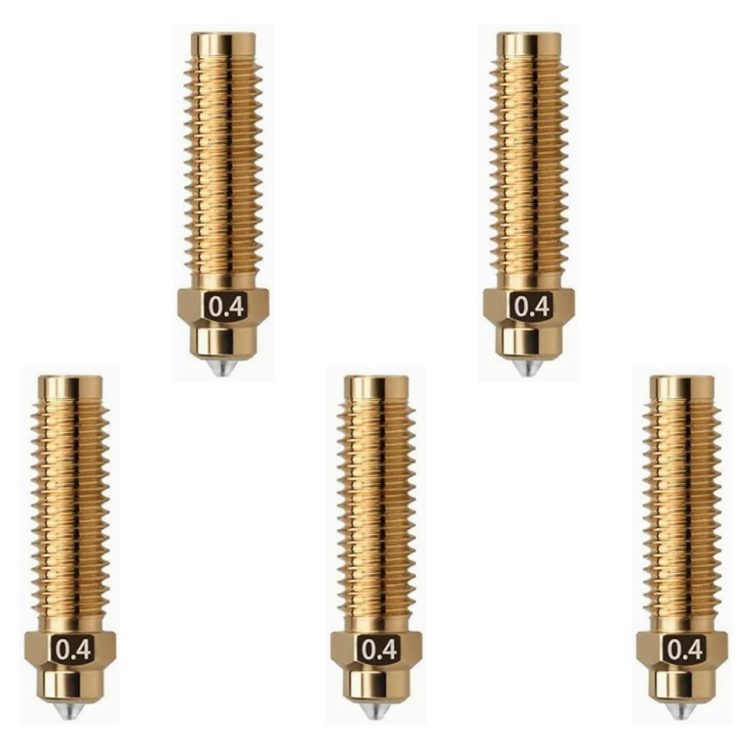 Nozzle for Centauri Carbon Elegoo Centauri Bi-Metal Nozzle for Elegoo Centauri Carbon and Carbon 2 High Temperature Resistant Wear-Resistant 0.4 mm Pack of 5