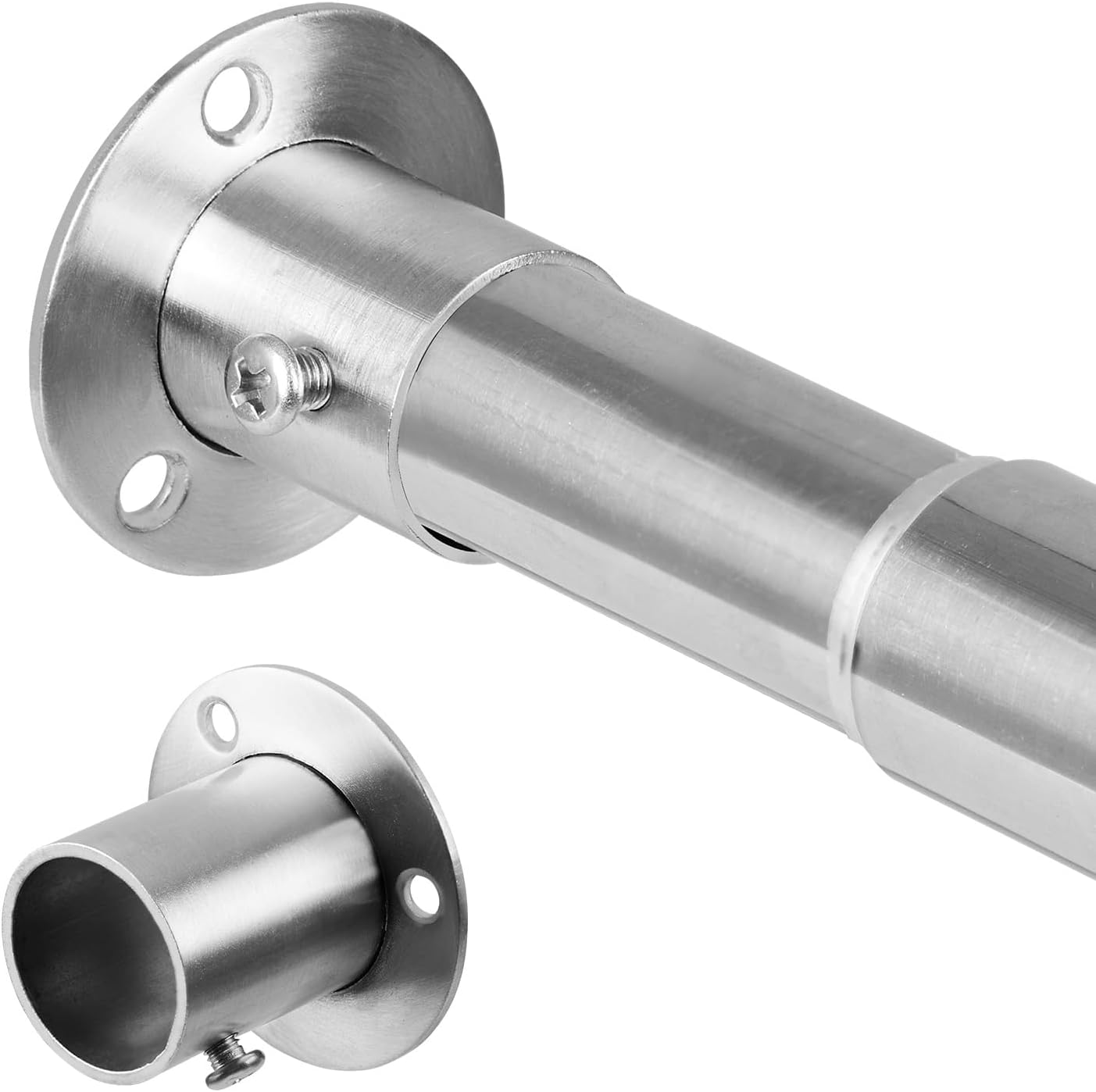 Stainless Steel Shower Curtain Rod 2848 Inch, Adjustable Shower Rods for Bathroom