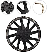 Vista 7 de FAVOMOTO 14" Wheel Rim Cover Hubcaps - Universal Hubcaps Universal Hubcap Wheel Covers for Cars, Matte Black Hubcaps Wheel Cover Car Wheel Protectors