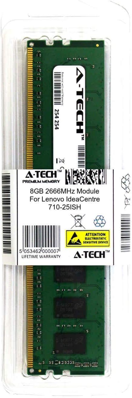 A-Tech 8GB Module for Lenovo IdeaCentre 710-25ISH Desktop & Workstation Motherboard Compatible DDR4 2666Mhz Memory Ram (ATMS276808A25818X1)