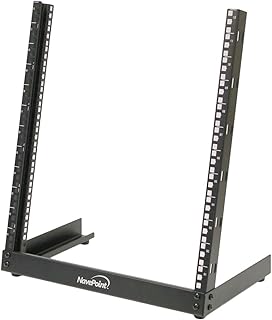 NavePoint 12U 19 Inch Desktop Open Frame 2 Post Server Desk Rack Free Standing W/Hardware
