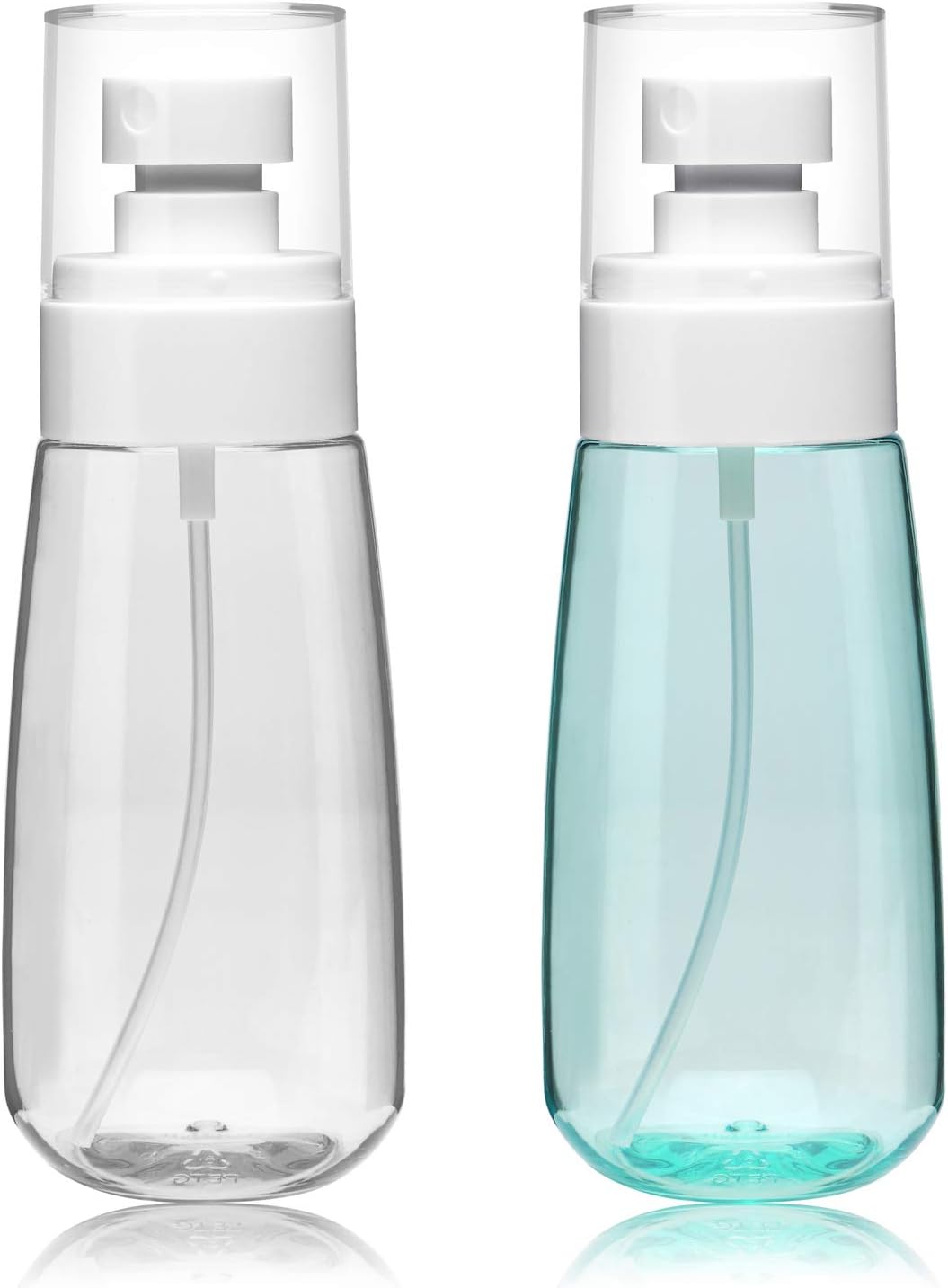 Mist Spray Bottle 3.4oz/100ml Empty Clear Travel Containers Cosmetic Refillable Plastic Hair Spray Bottle Water Mist Sprayer for Perfume Skincare Makeup Lotion 2 Pack
