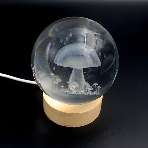 Miniatura 7 de YUANHEN Lámpara nocturna de bola de cristal de ciervo 3D, luz cálida, cargador de pared USB compacto 5V1A, salida 1 para cumpleaños, Navidad,